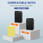 5510 5520 HEPA Pet Care Air Purifier Filter Q Replacement for Winix 5510 5520 Plasmawave Air Purifier H13 True HEPA Carbon Filter,# 1712-0123-00,3 Combon Set