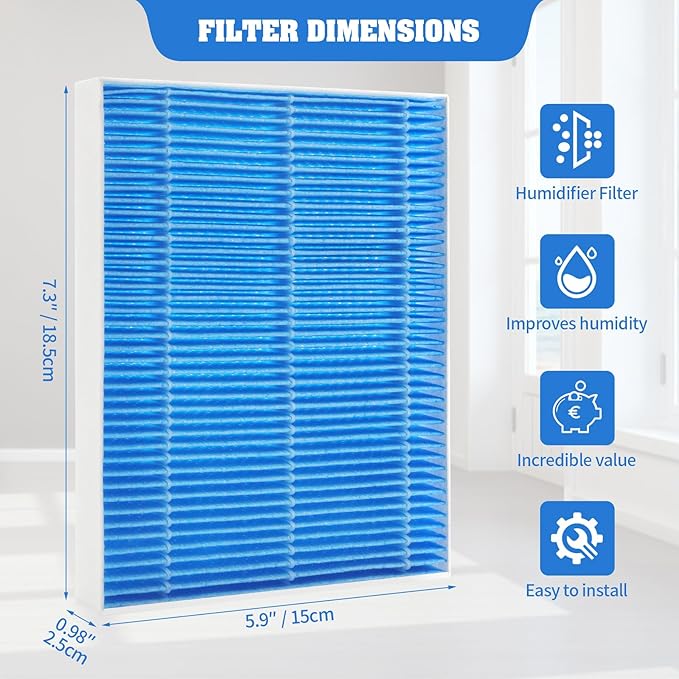 4-Pack Replacement Humidifier Filters Compatible with LEVOIT Superior 6000S Smart Evaporative Humidifier + 2-Pack Top Fill Humidifier Replacement Filters Compatible with LEVOIT Humidifiers