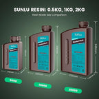 SUNLU 3D Printer Resin 2kg, Fast Curing Standard 3D Resin for LCD DLP SLA Resin 3D Printers, 395 to 405nm UV Curing 3D Printing Liquid Photopolymer Resin, Low Shrinkage, High Precision, 2000g, White