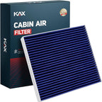 KAX Premium Cabin Air Filter with Dual Active Carbon, CF10381 Replacement for Hyundai Sonata 2006-2010, Santa Fe 2007-2009, Azera 2006-2008, Kia Optima 2006-2010, Carnival 22-24, Superior Filtration
