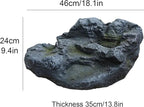 Outdoor Fake Rock Cover Realistic Lightweight Fiberglass Artificial Landscape Boulder Enclosure Protection Dome for Well Pump Septic Tank Electrical Boxes R (A)