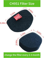 CH951 CH950 Filters Replacement Compatible with Shark CH951C CH901 CH900WM UltraCyclone Pro Cordless Handheld Vacuum，Compare to Part #XFTRCH900(10 Pack)