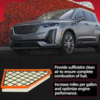 A3212C Engine Air Filter Kit Fit for 2018-2023 Chevy Traverse/ 2019-2023 Chevy Blazer/ 2017-2023 GMC Acadia/ 2018-2023 Buick Enclave/ 2017-2023 Cadillac XT5 A3212C 23321606