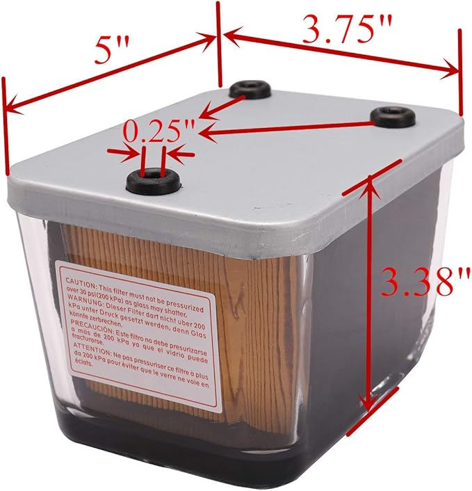 iFJF AR50041 Snap-on Fuel Filter Replacement for John Deere 20 30 40 50 55 Series Tractor with Transparent Bowl 40 Micron 820 930 1035 1120 1350 1520 2150 2355 2450 2650 3150 Replace WK13001