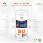 Aquaboon 5 Micron 10x4.5 Carbon Block Water Filters Whole House CTO Water Filter Replacement Cartridge Compatible with FXHTC, CB-BB-10, EP-BB, 2-Pack
