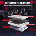 Engine Air Filter, CA12295 Replacement for Subaru Ascent, Crosstrek, Forester, Impreza, Legacy, Outback, WRK 2017 2018 2019 2020 2021 2022 2023
