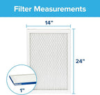 Filtrete 14x24x1 AC Furnace Air Filter, MERV 13, MPR 2200, Elite Allergen, Bacteria & Virus Filter, 3-Month Pleated 1-Inch Electrostatic Air Cleaning Filter, 2-Pack (Actual Size 14.375x23.84x0.783 in)