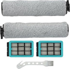 Replacement Brush Roller And Filters For Bissell For CrossWave 3831 HF2 3845 3847 3848 Floor Scrubber Wet and Dry Vacuum Cleaner Accessories, 2 Roller brush + 2 Filters + 1 Cleaning brush