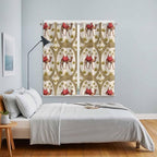 2 Panel Kitchen Cafe Curtains, Camels Palm Trees Sunlight Filtering Nature Air Through, Window Decor Tier Curtains for Living Room 104W x 84L inch Desert Date Coconut Trees Leaves Cords Beige