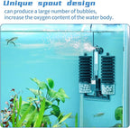 Aquarium Sponge Filter 15-55 Gallon Fish Tank Filter, Electric Power Double Sponge Filter, Quiet Small Low Flow Foam Filter for Fish Tank Betta Shrimp, Intake Dual Sponge Filter Kit w/Bio Balls &Pump
