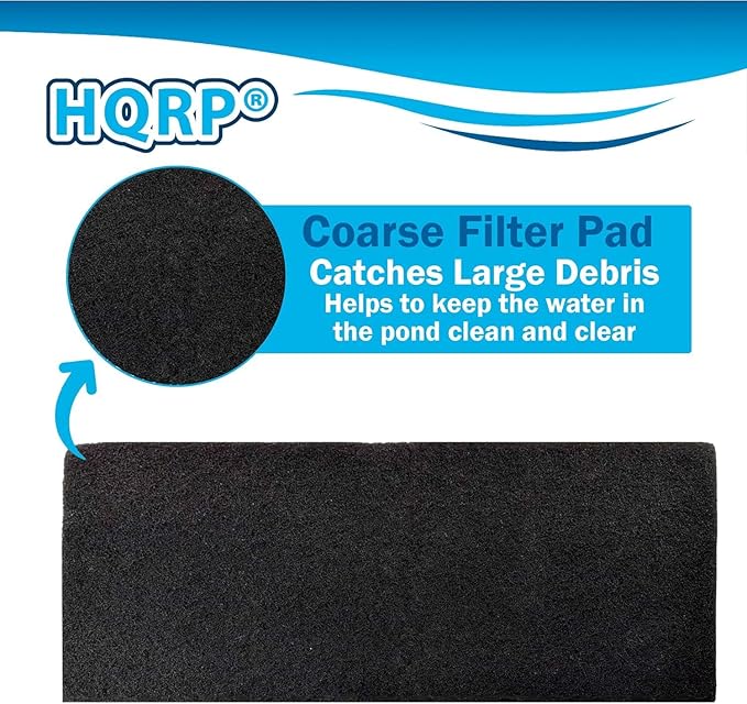 HQRP 4-Pack 18x10 Activated Carbon Filter Media Pad for Deep Blue Professional ADB41002 Carbon Pad Replacement (Cut to fit)