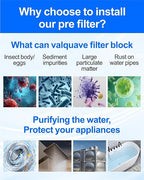 Spin Down Sediment Filters, 40-50 Micron Reusable Water Prefilter System, 3/4" MNPT,BPA-Free Lead-Free Heavy Duty Brass