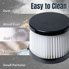 POWERTEC DCV5011H HEPA Filters for DeWalt DCV501HB 20V Cordless Handheld Vacuum 2 Pack, Cartridge Filter for DeWalt Vacuums (75122-P2)