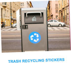 12pcs Garbage Classification Stickers Self-Adhesive Trash Can Labels for Recycling Material for Indoor Outdoor Use Promote Waste Sorting Habits