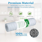 20 Micron String Wound Whole House Water Filter 10" x 2.5", 10-inch Universal Sediment Pre-Filters for Well Water, Replacement Cartridge for FXWSC, CW-F, CW-MF, 1SS, W5W, AO-WH-PRE-R2, 6-Pack