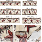 Farmhouse American Valances for Windows, Country Star Berries Vintage Wood Grain Kitchen Valance Light Filtering Rod Pocket Short Curtains for Kitchen Bathroom, 1 Panel, 56"x16"
