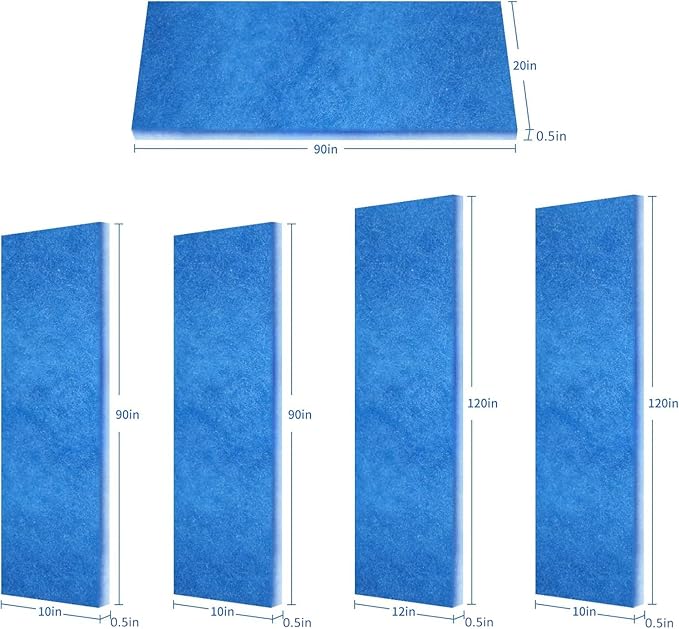 Air Vent Filters, 10"x90" Cut to Fit Air Filter Material,MERV 8 Reusable 3-Layer Air Vent Filter for Home Floor, Grilles, Ceiling, HVAC Furnace Vents, With Adhesive Tape