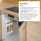 Brondell H2O+ Coral UC300 Three-Stage Undercounter Water Filtration System (UF-35 Replacement Filters)