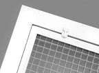 HVAC Premium 16" x 26" Cube Core Eggcrate Return Air Filter Grille for 1" Filter - Aluminum - White [Outer Dimensions: 18.5" x 28.5"]