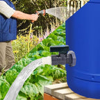 PVC Rain Barrel Diverter Kit Rain Barrel 3/4 Inch Spigot Kit with Bulkhead Fitting, Hose (25mm/1" + 16mm/0.63") Adapter, Hole Saw, Ball Valve, Clamps, Thread Seal Tape