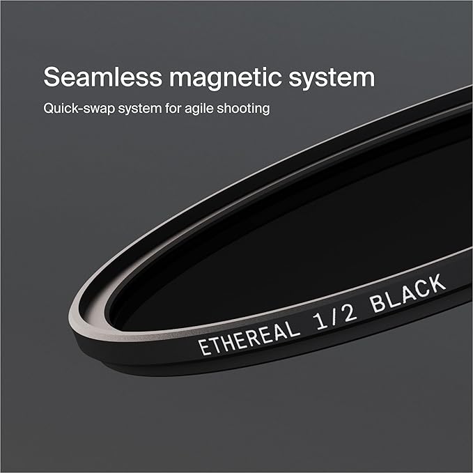 Urth 58mm Magnetic Ethereal Black Mist ½ Diffusion Lens Filter (Plus) — Cinematic Effect, 20-Layer Nano-Coated Light Dispersing Particles