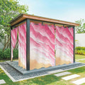 Ocean Outdoor Curtains for Patio Beach Waves Watercolor Abstract Gradient Pink Waterproof Outside Curtains with Grommet Top Weatherproof Curtain for Cabana Pergola Gazebo, 1 Panel, 54" W x 108" L
