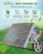 2-Pack HEPA Cabin Air Filter CF10381 Fits for Hyundai Azera/Sonata 2006-2008, Santa Fe 2007-2009, Kia Carnival 2022-2026 Activated Carbon Cabin Filter Replacement 08790-3K000 Car Accessories
