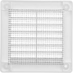 Vent Systems 3" x 3" White Plastic Soffit Vent Cover - 2 Pack - Durable Flat Square Air Vent Grille with Built-in Mesh – Weather Resistant Ventilation Grill for Wall or Ceiling – Indoor & Outdoor
