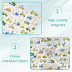 4 Pcs Fluorescent Light Covers for Ceiling Lights Construction Vehicles Excavators Dump Trucks Cranes Safety Signs Decorative Magnets Light Filters for Office Home Classroom Must Haves 4’ x 2’