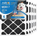 AIRX FILTERS WICKED CLEAN AIR. 12x18x1 Air Filter Odor Eliminator Carbon Filter MERV 7 AC HVAC Furnace Filters 6 Pack