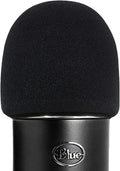 ienza® Windscreen for Blue Yeti Foam - Also Fits Other Large Microphones Such as MXL, Audio Technica and More - Quality Sponge Material to Act as a Pop Filter for Your Mic (Black)
