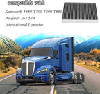 Set of 4 PA30093 cabin air filter with Activated Carbon Fits for Kenworth T680 T700 T800 T880 Peterbilt 567 579 Cummins ISX ISX12 ISX15 X15 ISXG Replace X19987001 AF55839 P640110