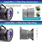 55mm Lens to 82mm Camera Lens Adapter,55mm to 82mm Filter Step-up Ring Adapter Ring,Compatible All 82mm Filter Accessory