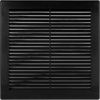 Vent Systems 8" x 8" Inch (Opening Dimensions) - Pack of 50 - Plastic Black Soffit Vent Cover - Flat Square Air Vent Grille - Air Vent Deflector - HVAC 10" x 10" Inch (Overall Dimensions)