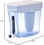 ZeroWater 20-Cup Ready-Pour 5-Stage Water Filter Dispenser with 0 TDS Water Filter – IAPMO Certified to Reduce Lead, Chromium, and PFOA/PFOS