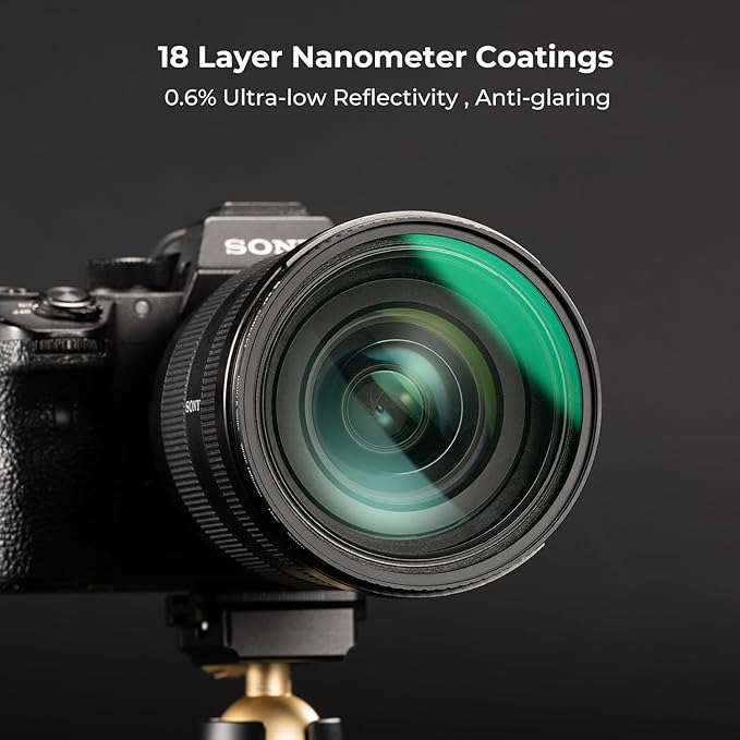 K&F CONCEPT 55mm White Mist 1/4 Filter, 18 Multi-Layer Coatings Dreamy Soft White Diffusion Filter with Cleaning Cloths for Portrait/Video/Vlog Photography