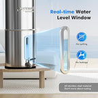 Purewell 2.25G Gravity Water Filter System with Water Level Window, 7-Stage 0.01μm Ultra-Filtration Countertop System with 4 Filters and Stand, Reduce Fluoride & Chlorine, Up to pH 9, PW-KS-FT