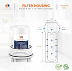 Aquaboon 1 Micron Whole House Sediment Filter 10 x 2.5 for RO & Well Water Filters Replacement Cartridges Compatible with AP110, WHKF-GD05, 50 Pack