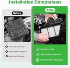 Engine+Cabin Air Filters Kit Fit for Honda CR-V CRV 2.4L 2017-2019 Engine Air Filter Replacement Automotive Accessories# CA12259 CF11182