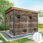 Wood Grain Outdoor Curtains for Patio Claws Animals Wooden Brown Vintage Waterproof Outside Curtains with Grommet Top Weatherproof Curtain for Cabana Pergola Gazebo, 2 Pack, 54" W x 95" L
