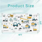 6 Pcs Fluorescent Light Covers for Ceiling Lights Construction Vehicles Machinery Trucks Cranes Cement Mixers Blue Decorative Magnets Light Filters for Office Home Classroom Must Haves 4’ x 2’