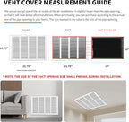 Vent Cover 20 x 14(Duct Opening Size),Air Return Vent Cover,Flat Vent Cover,Rejillas De Aire Acondicionado para Casa,Return Air Grilles,Outer Dimensions:21.75"Wx15.75"H(20"W x 14"H, Duct Opening)