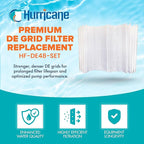 Hurricane Filters HF-DE48-SET - 48 Square Feet DE Grid Filter Replacement for PFS2448, FG-2004, FC-9540, Hayward DEX4800 DA/DS - Best Value USA DE Grid Pool Filters