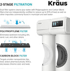 KRAUS Replacement Filter Cartridges for Purita 2-Stage Under Sink Water Filtration System with Carbon Block and Polypropylene Filters (Set of 2), FC-101