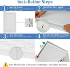 20x20x1 MERV 11 Air Filter, Quality AC/HVAC Furnace Filter，2 Reusable ABS Frame + 8 Pack Replaceable Filter Media，Breathe Fresher and Cost-effective