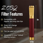 Reusable Washable Cigarette Filter Handcrafted Wood Metal Smoking Cigarette Filter Never Fade Cigarette Holders Reduces Tar Nicotine Birthdays Father Day Gift Wooden Gift Box