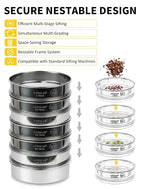 All 304 Stainless Steel 40 Mesh Test Sieve (0.45mm Aperture), 8 Inch/20cm Diameter, Lab Sifter & Soil Strainer, Standard Analysis Screen for Medium Powder, Ceramics & Geology