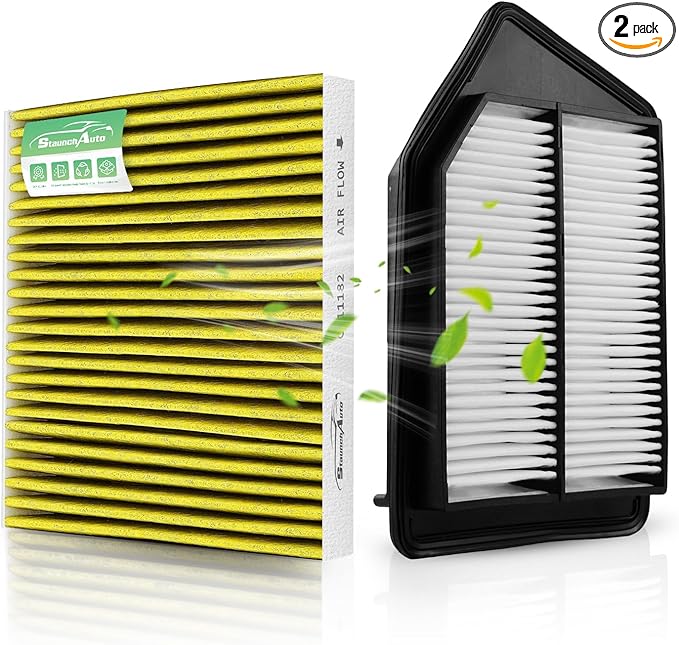 Engine and Cabin Air Filter Combo for Honda Accord 2.4L 2013-2017, Acura TLX 2.4L 2015-2020 automotive replacement air filters #CF10134 CA11476