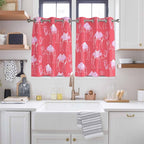 2 Panel Kitchen Cafe Curtains, Desert Camel Sunlight Filtering Nature Air Through, Home Decor Window Covering Tier Curtains for Living Room 104W x 52L inch Summer Sand Camel Animal Vintage Pink