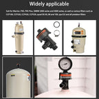 98209800 98209803 Manual Air Relief Valve with Pressure Gauge for Swimming Pool and Spa Filter High Flow Manual Relief Valve (No Pressure Gauge)